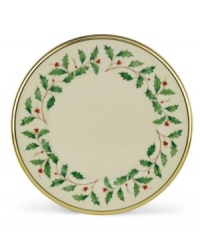 What finer things can there be than this? Part of an exquisite china collection from Lenox, this holiday dinnerware is detailed with a 24K gold trim.