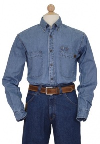 RIGGS WORKWEAR by Wrangler Men's Big and Tall Denim Work Shirt