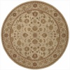 Nourison HE08 Heritage Hall Round Hand Tufted Rug, 9-Inch, Ivory