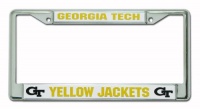 NCAA Georgia Tech Yellowjackets Chrome License Plate Frame