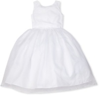 Us Angels Girls 2-6x Classic Organza Full Skirt Dress, White, 5