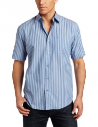 Van Heusen Men's Cvc Wrinkle Free Stripes Shirt