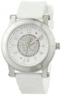 Juicy Couture Women's 1900772 HRH Stainless-Steel Case White Jelly Strap Watch