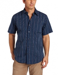 Van Heusen Men's Cvc Wrinkle Free Dressy Stripe Shirt