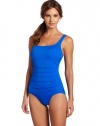 Reebok Women's Must Have Shirred Solids Swimwear