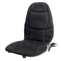 Wagan IN9438 12V Heated Seat Cushion with Lumbar Support (Black Velour)