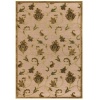 Couristan 1227/0130 PAVE Petal Vine 35-Inch by 90-Inch Chenille Area Rug, Ivory/Antique Gold