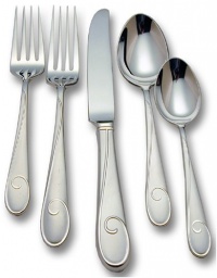 Waterford Ballet Ribbon Matte 18/10 Stainless Steel 5-Piece Place Setting, Service for 1