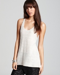 A hint of hippie-chic makes an appearance on this Free People tank with crocheted scalloped trim.