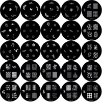 NEW 2012 MASH Set of 25 Nail Art Nailart Polish Stamp Stamping Manicure Image Plates 26-50 Accessories Set Kit