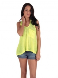 Vintage Havana Womens Knit Swing Tank - Neon Yellow - Large