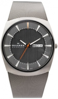 Skagen Titanium Mesh Charcoal Mens Watch 696XLTTM