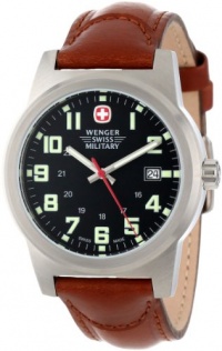 Wenger Swiss Military Men's 72917 Classic Field Black Dial Brown Leather Military Watch