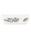 Fresh from the garden, the Butterfly Meadow Herbs loaf pan from Lenox features flowering herbs and a delicately scalloped edge in oven-safe stoneware.