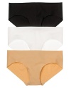 A seamless, lightweight cotton bikini with a slight v-shaped front and back. Style #CCBK09BX