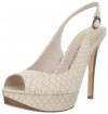 House of Harlow 1960 Women's Nadya Open-Toe Slingback, Powder, 8.5 M US