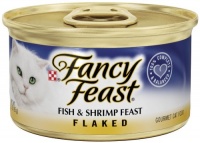 Fancy Feast Gourmet Cat Food, Flaked Fish & Shrimp Feast, Flaked 3-Ounce Cans (Pack of 24)