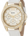 XOXO Women's XO3354 Rhinestones Accent White Strap Watch