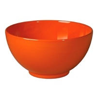 This salad plate in a radiant Orange Peel is handcrafted in Germany from high fired ceramic earthenware that is dishwasher safe. Mix and match with other Waechtersbach colors to make a table all your own.