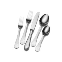 Wallace 5086468 45-Piece Continental Hammer Flatware Set