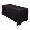 90 x 132 in. Rectangular Polyester Tablecloth Black