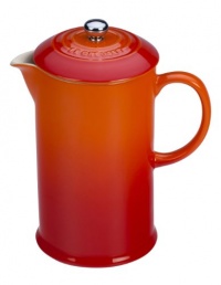 Le Creuset Stoneware 27-Ounce French Press, Flame