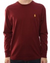 Polo Ralph Lauren Men's Long Sleeve T-Shirt w/Small Pony Deep Red/Maroon