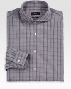 A charming check pattern shapes and defines this classic dress shirt in slim-fitting cotton.Button-frontSpread collarCottonMachine washImported