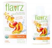 Flavrz Organic Drink Mix Concentrate, Tropical, 6-Count Single Serve Foil Packets (Pack of 6)