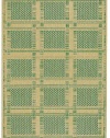 Couristan Recife Organic Blocks Green Area Rug 2'3x7'10