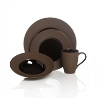 A simplistic and versatile assortment of dinnerware with just a touch of design interest! Montauk has a dual finish surface of glazed interior and matte rim that lends this everyday pattern to be anything but dull. Each item is available in 4 colors - Black, Brown, White & Tan - to layer and style your table in tonal neutrals.