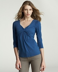 An elegantly twisted neckline elevates this Velvet by Graham & Spencer top.