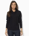 A chic cowl neckline and dolman sleeves modernize a sleek sweater, crafted in an ultra-soft cotton-modal blend.