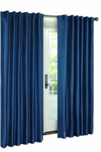 Victoria Classics Interlined Faux Silk Panel- 54-Inch By 84-Inch, Indigo