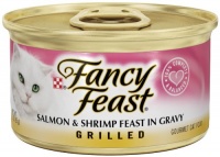 Fancy Feast Gourmet Cat Food, Grilled Salmon & Shrimp Feast in Gravy, 3-Ounce Cans (Pack of 24)