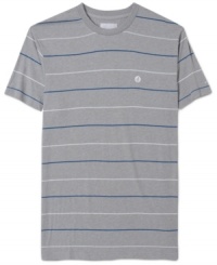 Enter the stripe zone. This t-shirt from Volcom lets you follow the lines in your wardrobe towards instant casual cool.