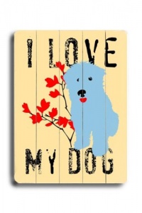 Blue Dog 18x24 Limited-Edition Artistic Planked Wood Sign