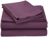 Cathay Home Fashions Luxury Silky Soft Brushed Microfiber Queen Sheet Set, Plum