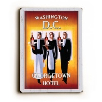 Washington D.C. Georgetown Hotel 30x40 Limited-Edition Artistic Planked Wood Sign