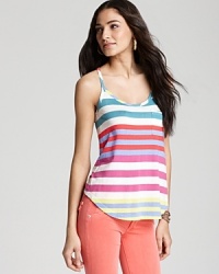 Welcome the balmy-season with this brightly striped Splendid tank.