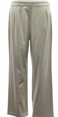 Eileen Fisher Champaign Tan Viscose Satin Stretch Straight Leg Pant 2X