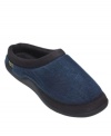 Want men's house shoes that make you feel like every day is Sunday? Slide into these warm and comfortable fleece slippers for men from Isotoner when you're ready to kick back and relax.