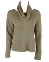 Charter Club Womens Petite Detachable Scarf Crewneck Sweater