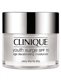 Decelerating Moisturizer for Very Dry Skin. Leveraging Sirtuin technology, Clinique science uses youth-extending agents to create a daily moisturizer quite like a fountain of youth. Lines and wrinkles seem to evaporate, replaced by plump, vibrant skin alive with collagen and elastin. Skin gains strength over environmental agers. Looks younger, longer. 1.7 oz. 