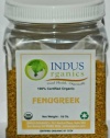 Indus Organic Fenugreek Seeds 1 Lb Jar, Freshly Packed for Sprouting & Cooking