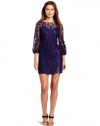 laundry BY SHELLI SEGAL Women's Placement Lace Dress, Grape, 0