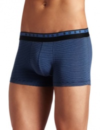 HUGO BOSS Men's Striped Boxer Brief, Blue, Small