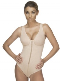 Vedette 118 Nude: Body Suit with Zipper Body Shaper Corset