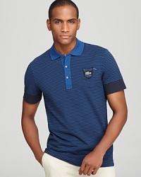 Lacoste Golf Tonal Trim Stripe Polo