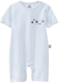 Noa Lily Baby-Boys Newborn Coverall with Turtle Embroidery, Blue, 12 Months